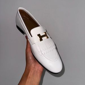 Hermes Blanc Royal Loafer